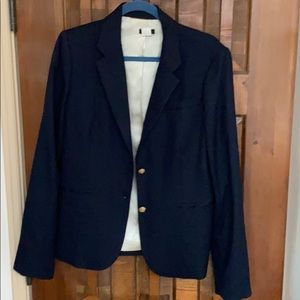 J crew navy wool blazer